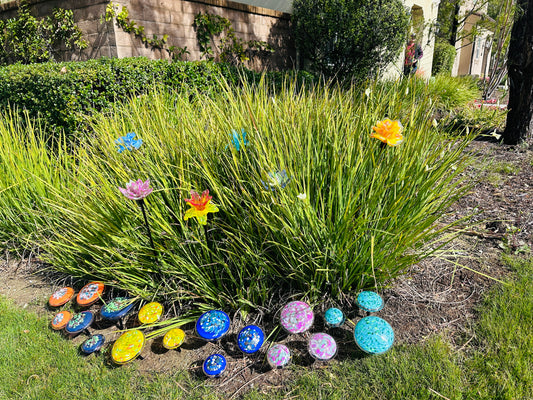 Chihuly inspired Art Glass Mushrooms (3 size)