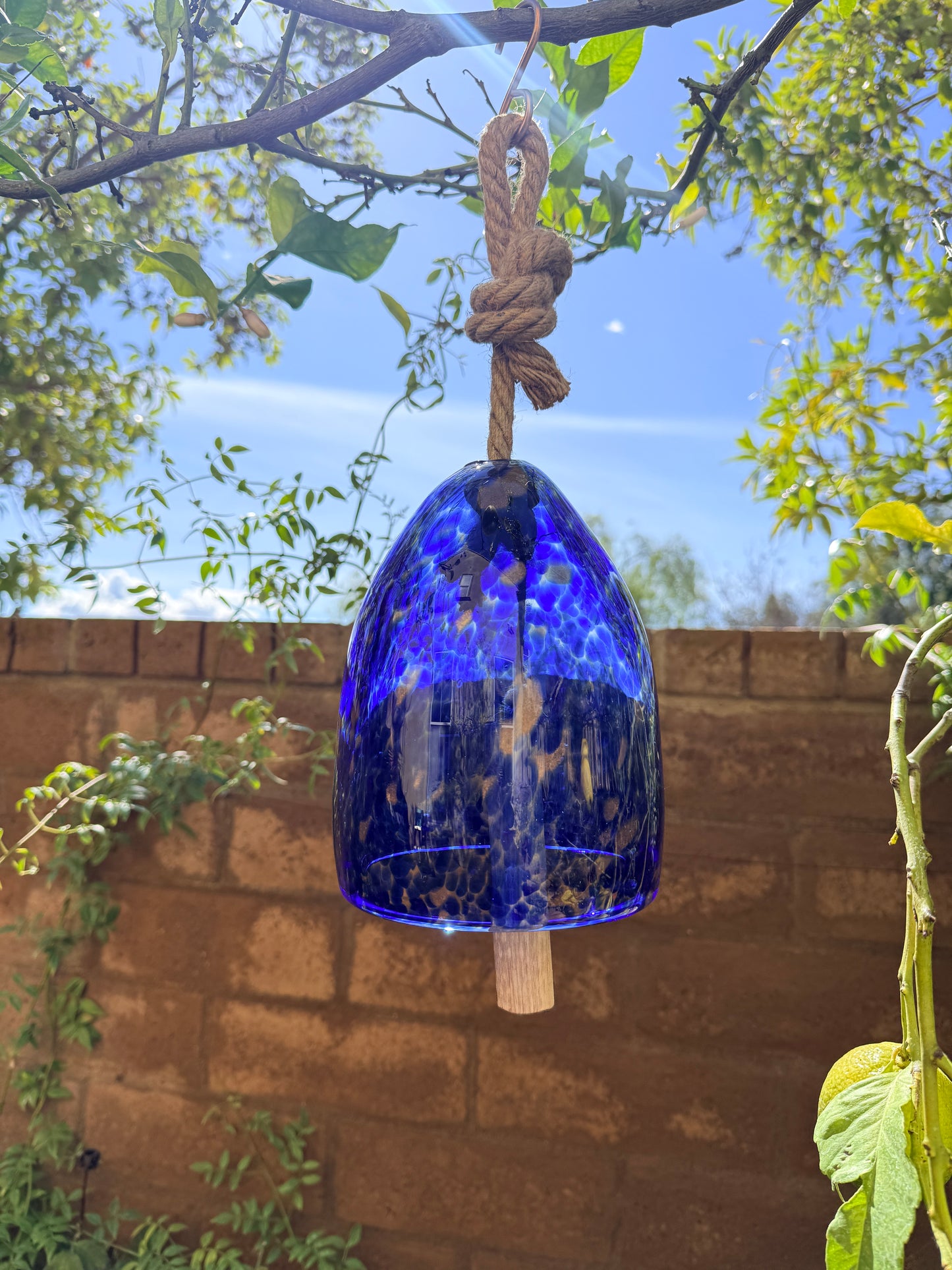 Handmade Art Glass Bell/Buoy Chimes / Hanging Decor Sun Catcher