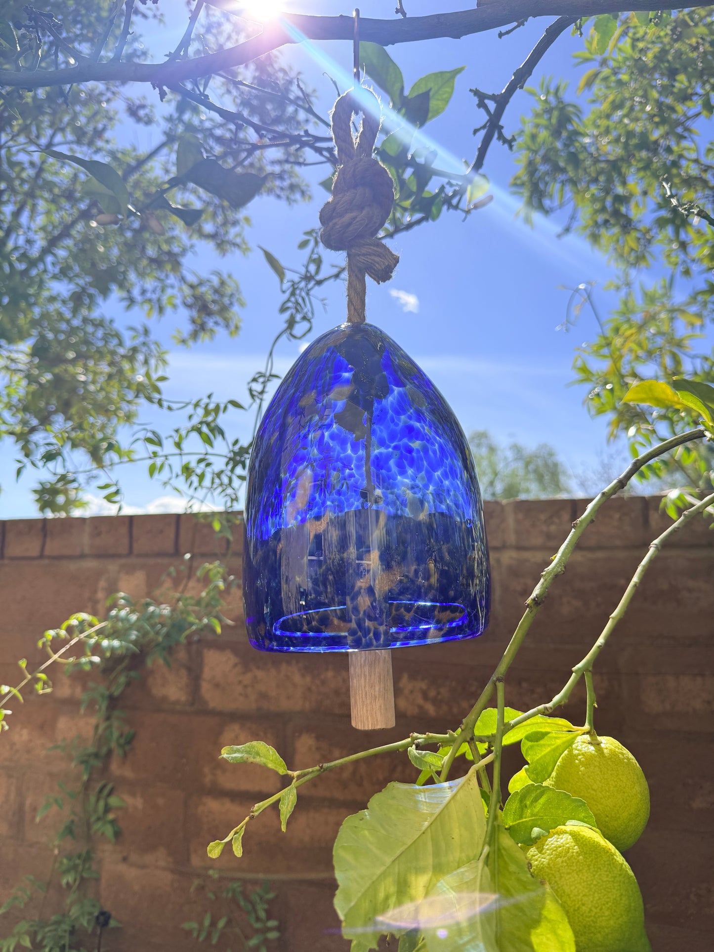 Handmade Art Glass Bell/Buoy Chimes / Hanging Decor Sun Catcher