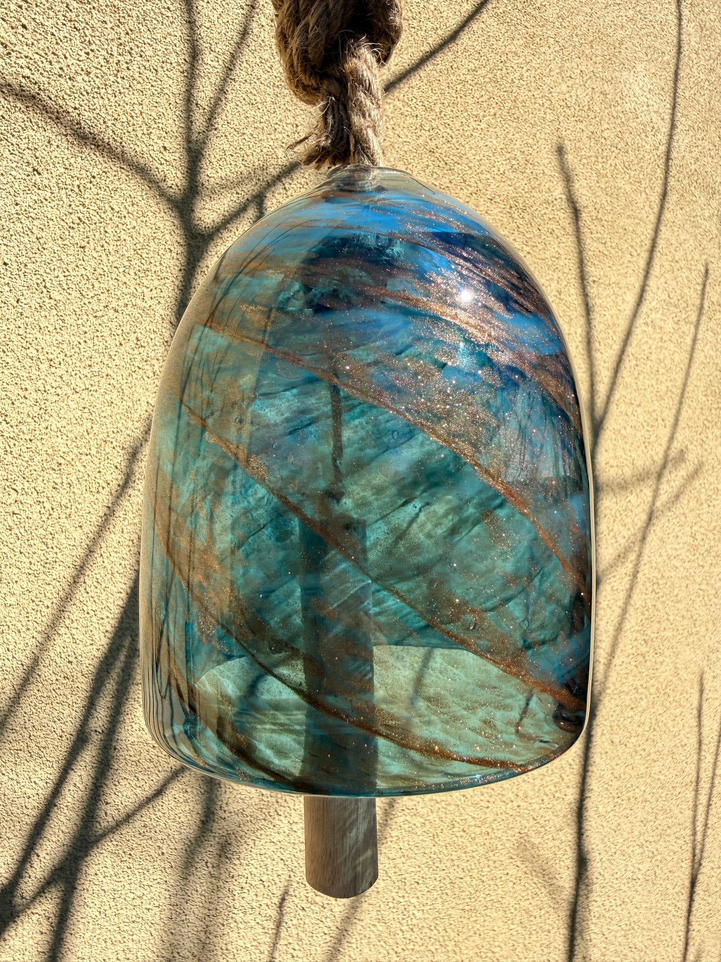 Handmade Art Glass Bell/Buoy Chimes / Hanging Decor Sun Catcher