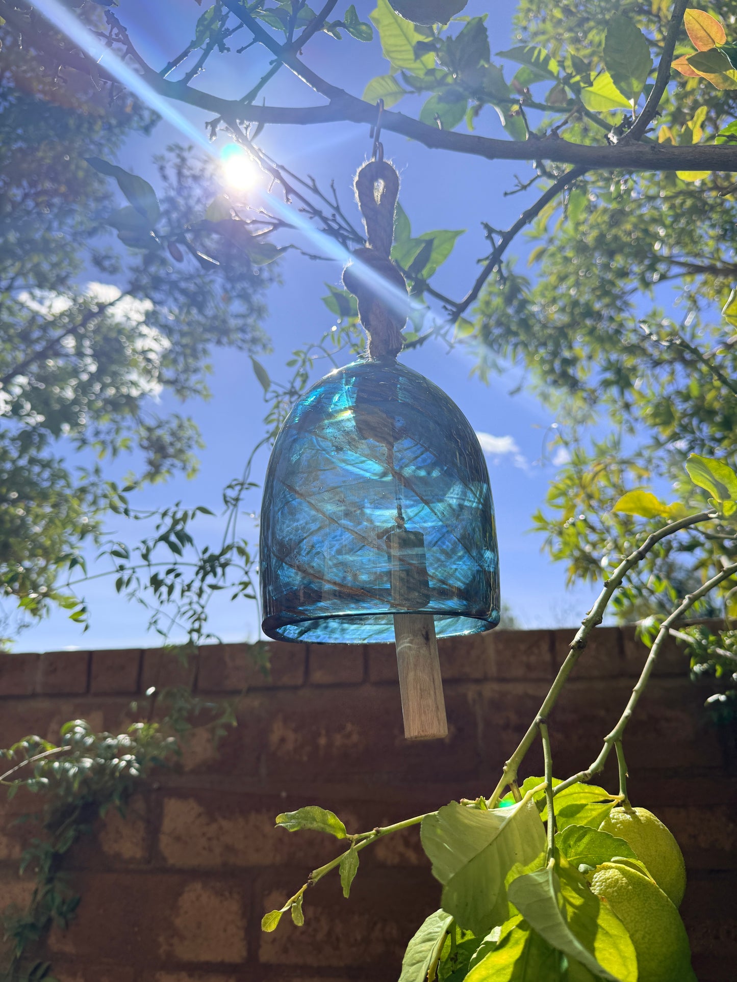 Handmade Art Glass Bell/Buoy Chimes / Hanging Decor Sun Catcher