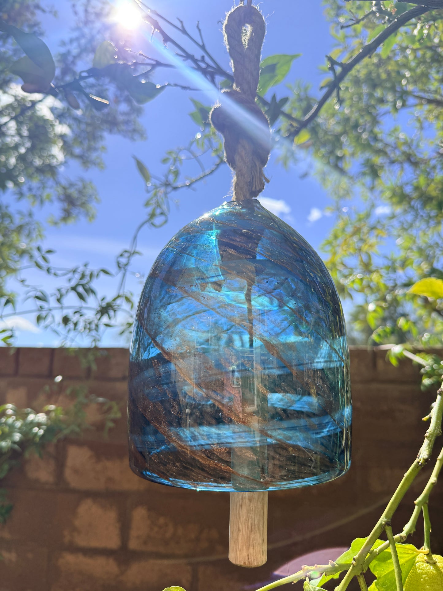 Handmade Art Glass Bell/Buoy Chimes / Hanging Decor Sun Catcher