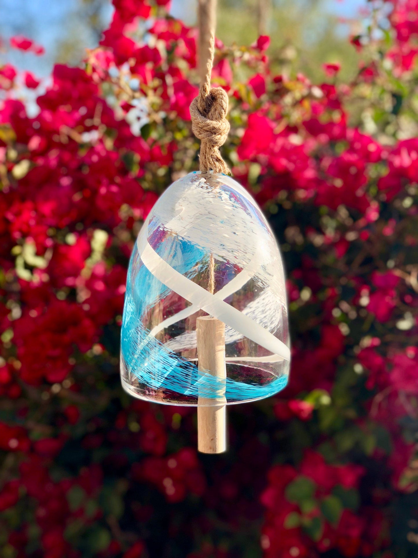 Handmade Art Glass Bell/Buoy Chimes / Hanging Decor Sun Catcher
