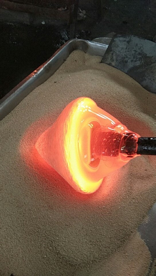 Mid Summer Night Jasmine Blossom Handcrafted 3 Layered Cameo Glass Vase, Tealight Holder/Wedding gift