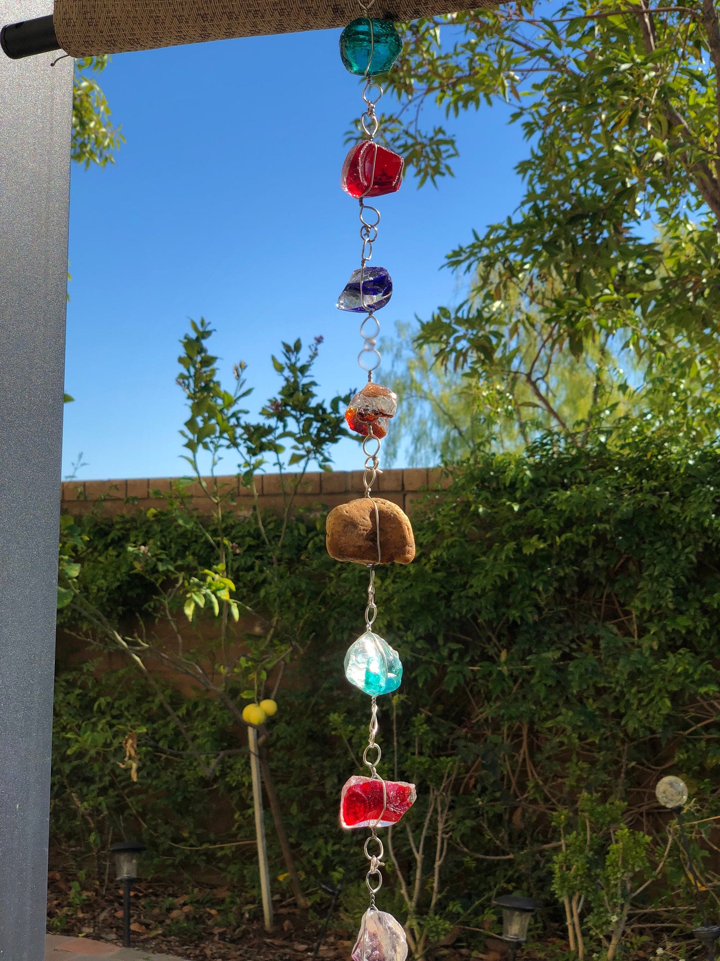 Art Glass Rock Rain Chain