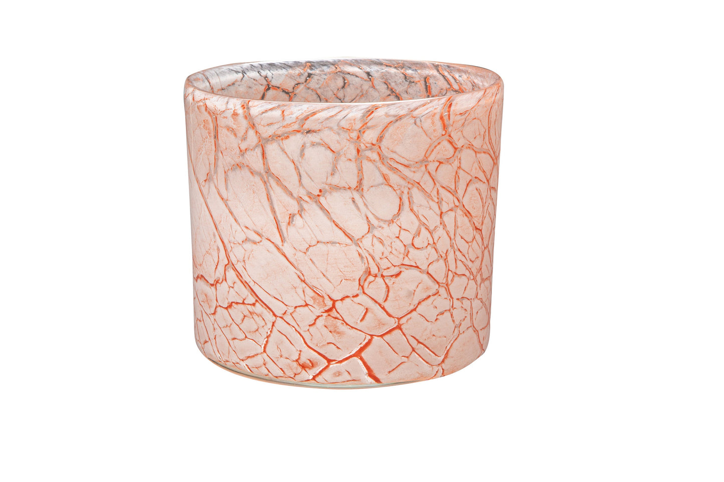 Hand Blown 8" Art Glass Planter on Wood Stand