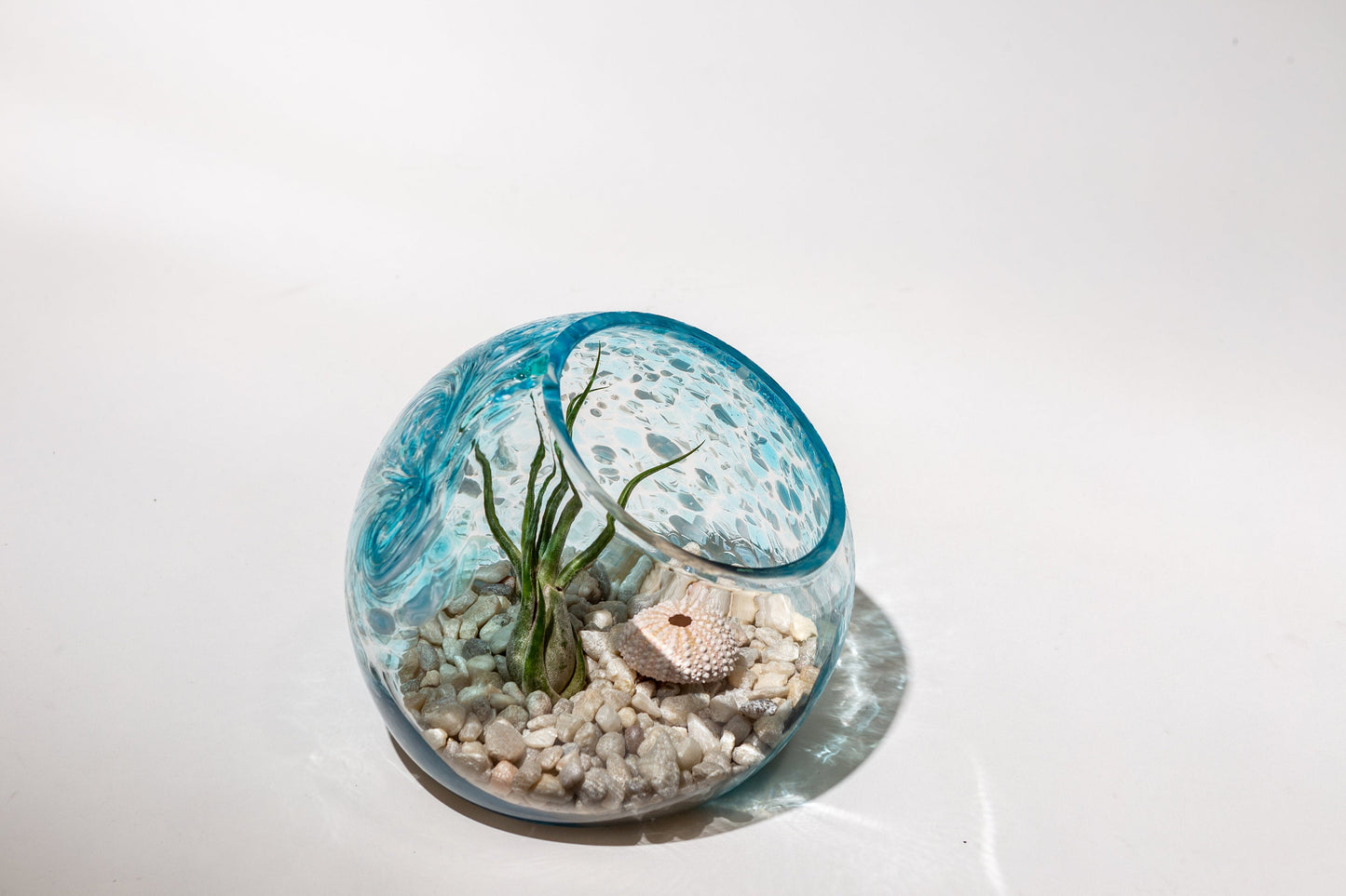 Handblown Art Glass Terrarium / Candle Holder