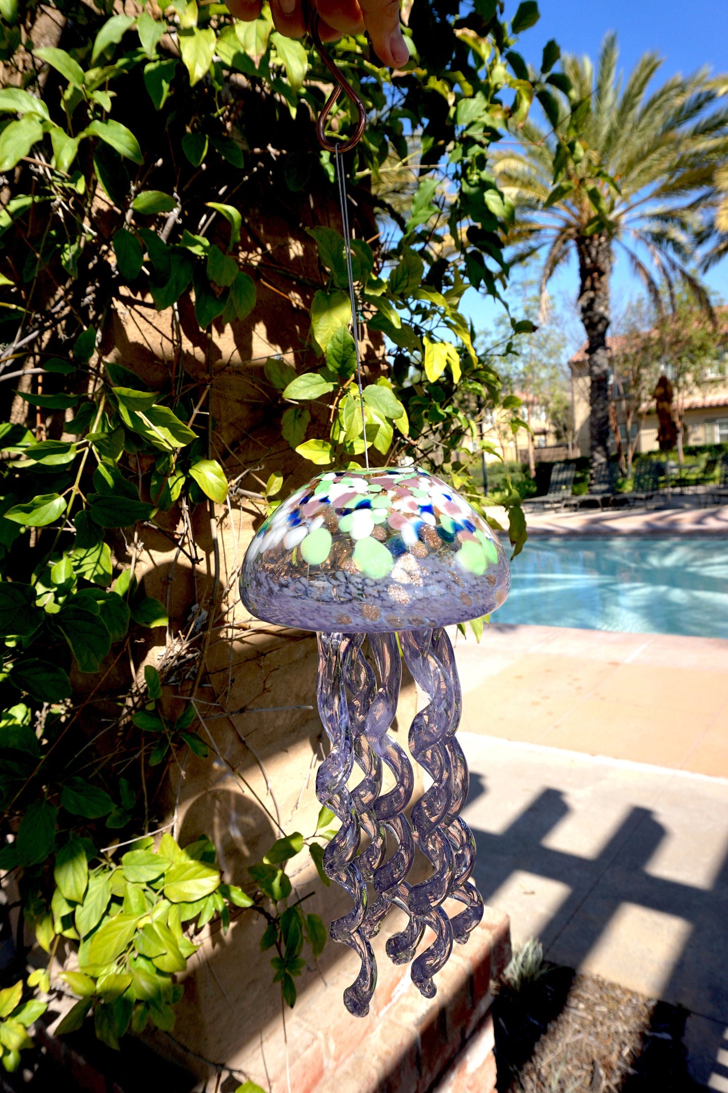 Purple Jellyfish wind chime & sun catcher