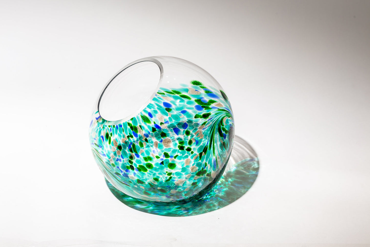 Handblown Art Glass Terrarium / Candle Holder