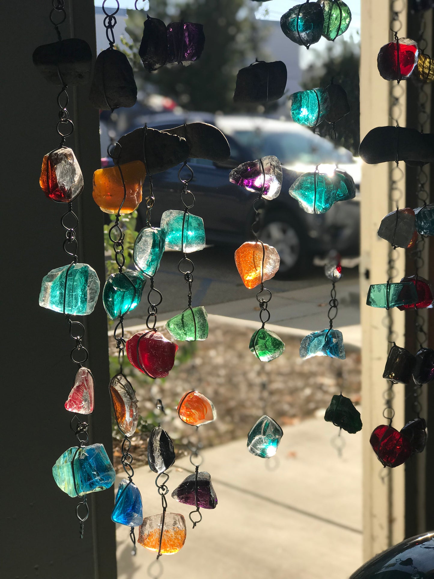 Art Glass Rock Rain Chain