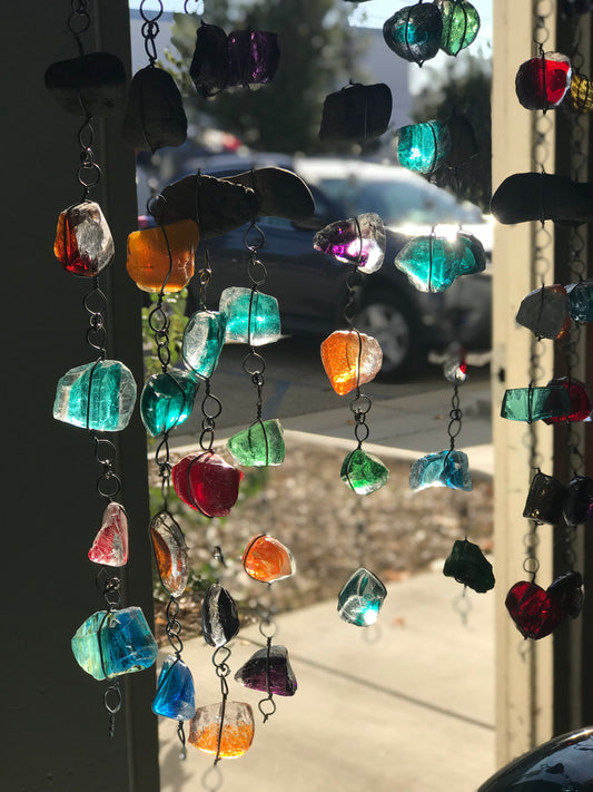 Art Glass Rock Rain Chain