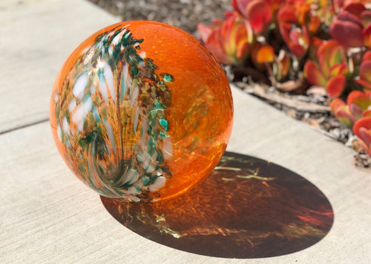 6“/10" Solar LED Gaze Ball Peacock/Garden/Pathway Light/Patio Table Light/Sun Cather/Art Glass