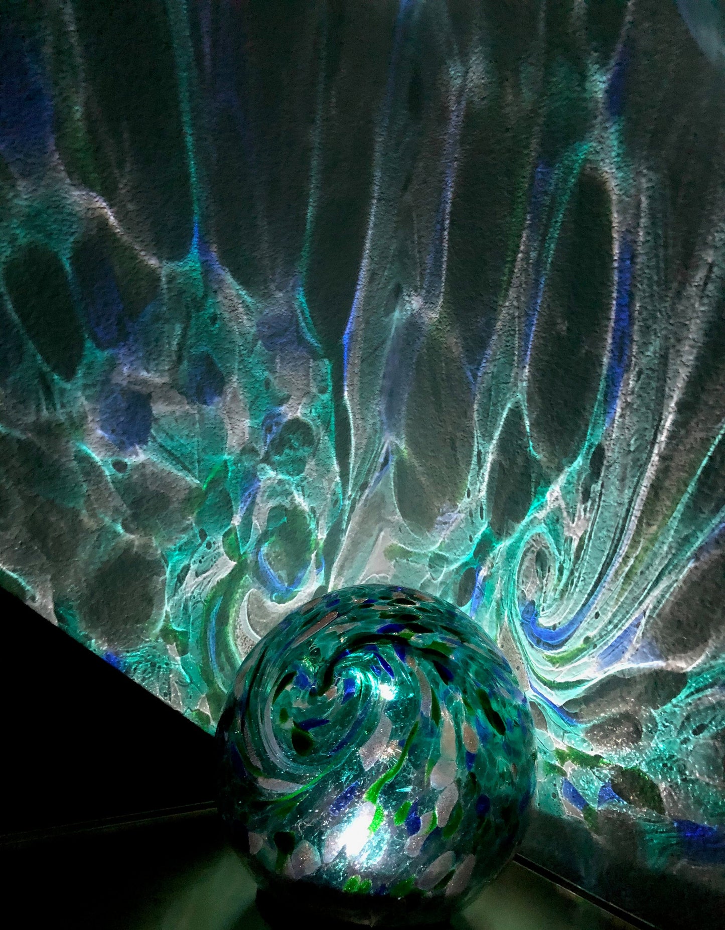 6"/10" Solar LED Gaze Ball/Garden/Pathway Light/Patio Table Light/Sun Cather/Art Glass Green&Gold Glitter