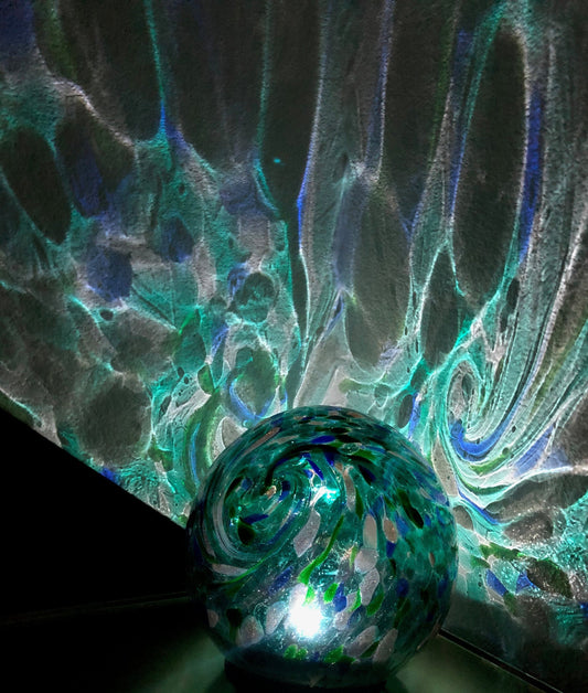 6"/10" Solar LED Gaze Ball/Garden/Pathway Light/Patio Table Light/Sun Cather/Art Glass Green&Gold Glitter