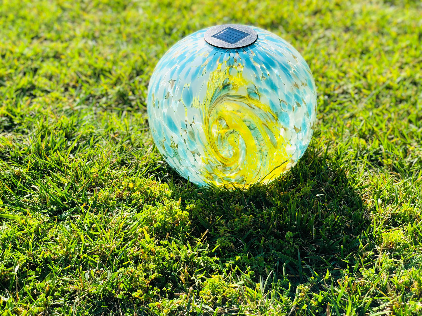 12" XLarge LED Solar Orb Gaze Ball/Garden/Pathway Light/Patio Table Light/Sun Cather/Art Glass Earth