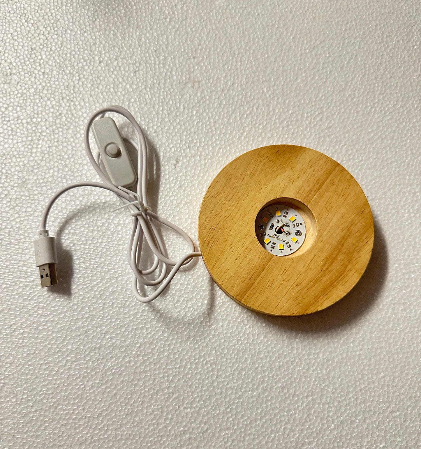 USB LED Wood light base