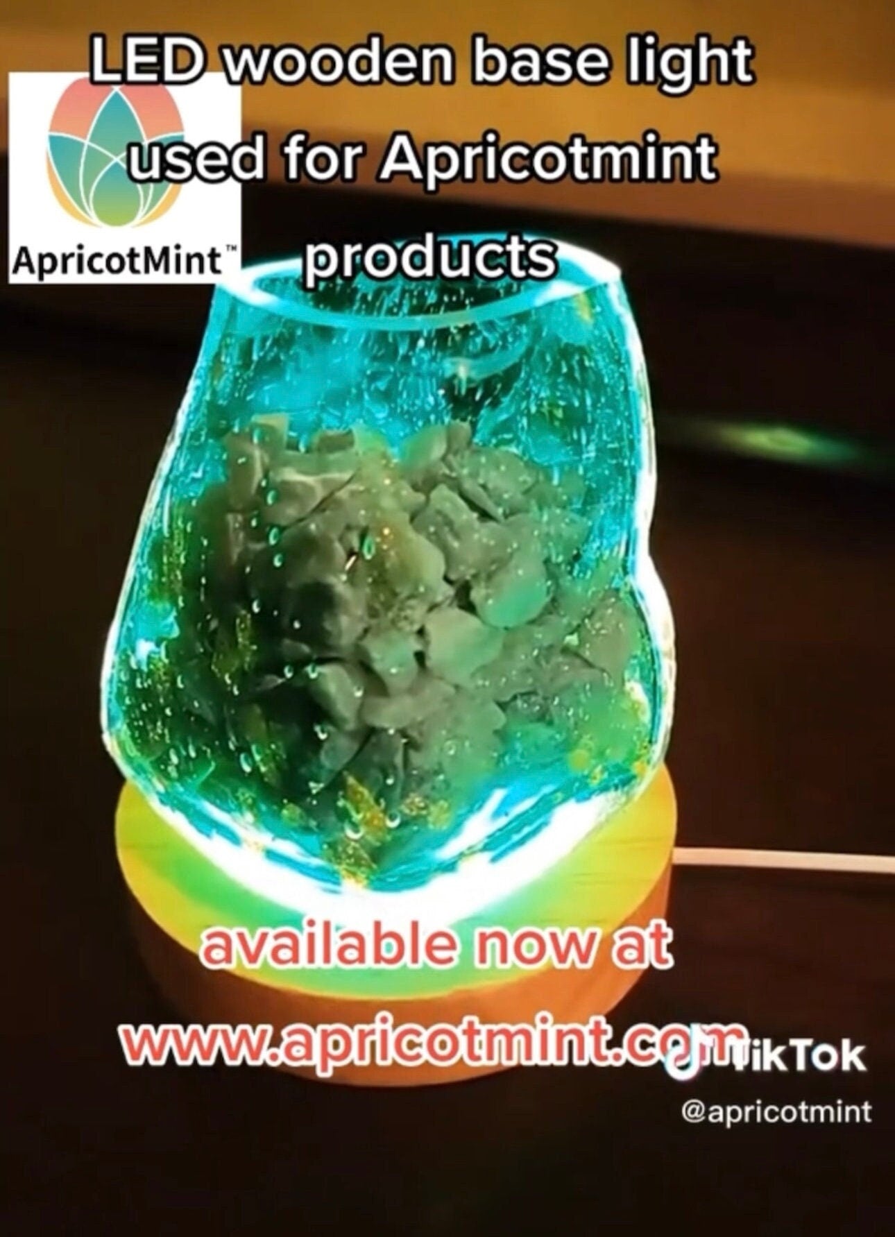 USB LED Wood light base