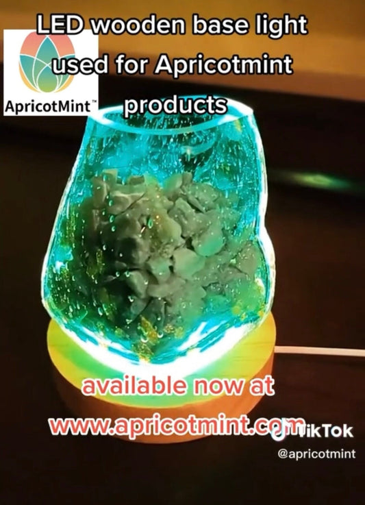 USB LED Wood light base